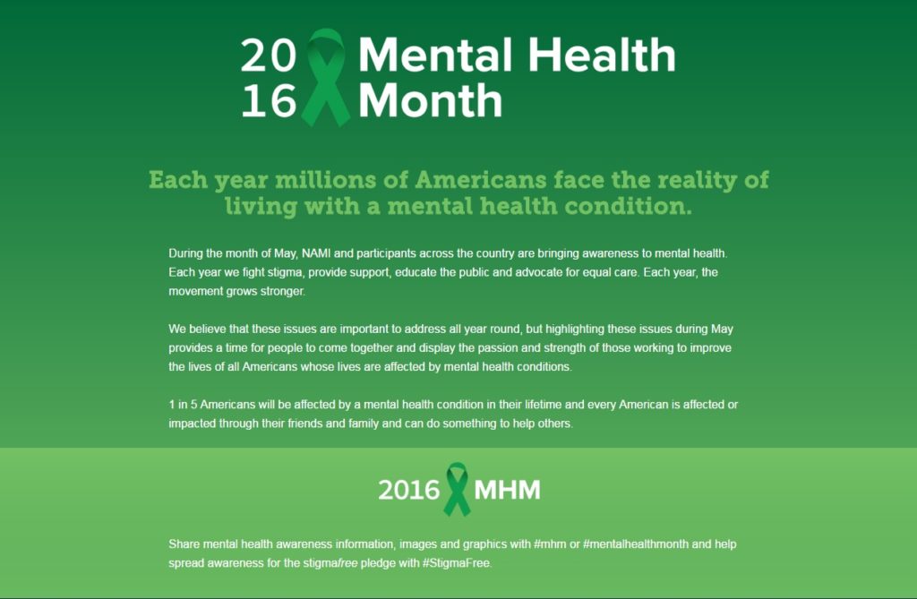 2016 Mental Health Month